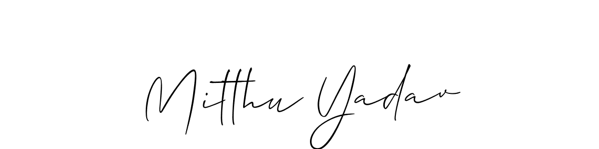 Mitthu Yadav stylish signature style. Best Handwritten Sign (Allison_Script) for my name. Handwritten Signature Collection Ideas for my name Mitthu Yadav. Mitthu Yadav signature style 2 images and pictures png