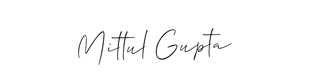 Mittul Gupta stylish signature style. Best Handwritten Sign (Allison_Script) for my name. Handwritten Signature Collection Ideas for my name Mittul Gupta. Mittul Gupta signature style 2 images and pictures png