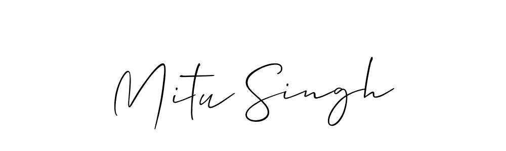 How to make Mitu Singh signature? Allison_Script is a professional autograph style. Create handwritten signature for Mitu Singh name. Mitu Singh signature style 2 images and pictures png