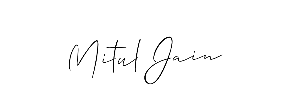 How to Draw Mitul Jain signature style? Allison_Script is a latest design signature styles for name Mitul Jain. Mitul Jain signature style 2 images and pictures png