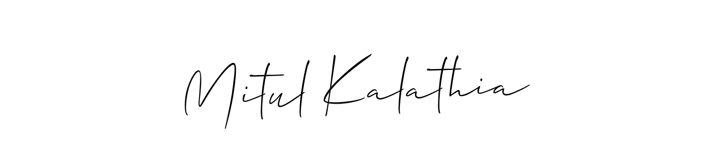 How to Draw Mitul Kalathia signature style? Allison_Script is a latest design signature styles for name Mitul Kalathia. Mitul Kalathia signature style 2 images and pictures png