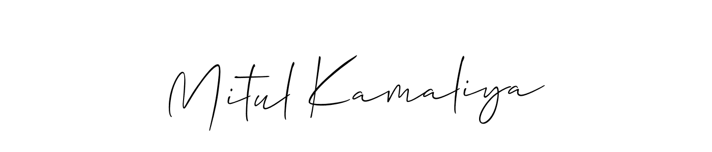 Make a beautiful signature design for name Mitul Kamaliya. Use this online signature maker to create a handwritten signature for free. Mitul Kamaliya signature style 2 images and pictures png