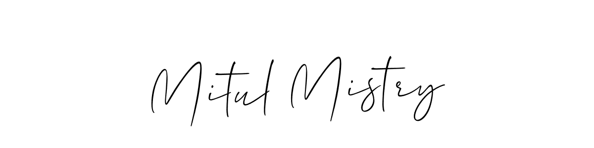 if you are searching for the best signature style for your name Mitul Mistry. so please give up your signature search. here we have designed multiple signature styles  using Allison_Script. Mitul Mistry signature style 2 images and pictures png