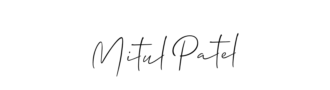 How to make Mitul Patel signature? Allison_Script is a professional autograph style. Create handwritten signature for Mitul Patel name. Mitul Patel signature style 2 images and pictures png