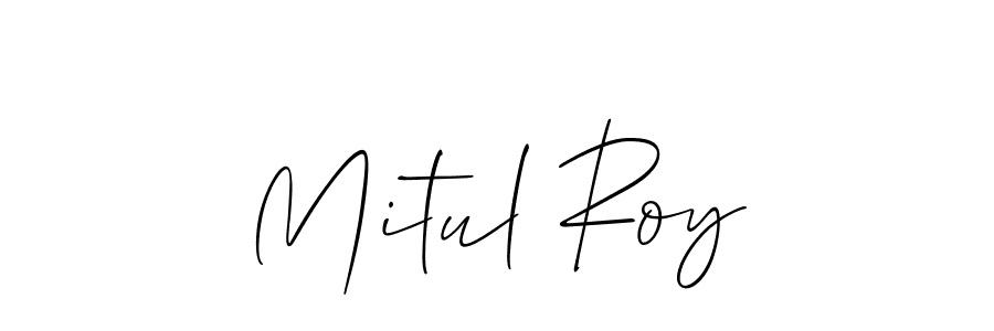 Mitul Roy stylish signature style. Best Handwritten Sign (Allison_Script) for my name. Handwritten Signature Collection Ideas for my name Mitul Roy. Mitul Roy signature style 2 images and pictures png