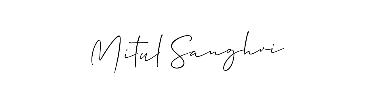 Best and Professional Signature Style for Mitul Sanghvi. Allison_Script Best Signature Style Collection. Mitul Sanghvi signature style 2 images and pictures png