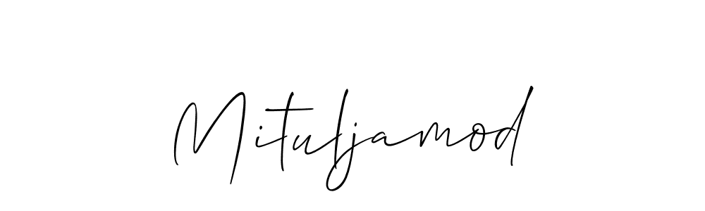 Create a beautiful signature design for name Mituljamod. With this signature (Allison_Script) fonts, you can make a handwritten signature for free. Mituljamod signature style 2 images and pictures png