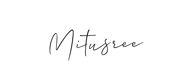 Design your own signature with our free online signature maker. With this signature software, you can create a handwritten (Allison_Script) signature for name Mitusree. Mitusree signature style 2 images and pictures png