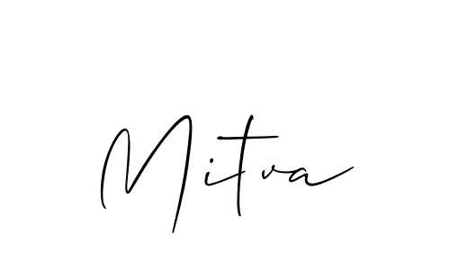 Use a signature maker to create a handwritten signature online. With this signature software, you can design (Allison_Script) your own signature for name Mitva. Mitva signature style 2 images and pictures png