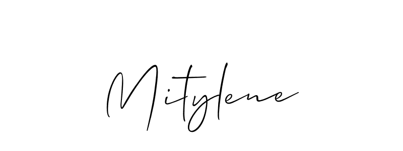 if you are searching for the best signature style for your name Mitylene. so please give up your signature search. here we have designed multiple signature styles  using Allison_Script. Mitylene signature style 2 images and pictures png