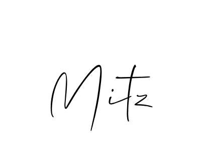 The best way (Allison_Script) to make a short signature is to pick only two or three words in your name. The name Mitz include a total of six letters. For converting this name. Mitz signature style 2 images and pictures png