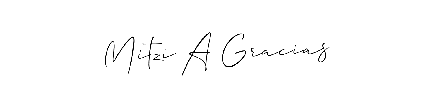 How to make Mitzi A Gracias signature? Allison_Script is a professional autograph style. Create handwritten signature for Mitzi A Gracias name. Mitzi A Gracias signature style 2 images and pictures png