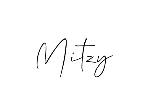 Create a beautiful signature design for name Mitzy. With this signature (Allison_Script) fonts, you can make a handwritten signature for free. Mitzy signature style 2 images and pictures png