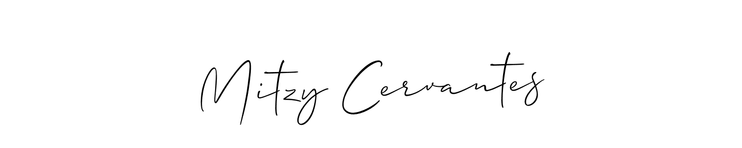 Make a beautiful signature design for name Mitzy Cervantes. With this signature (Allison_Script) style, you can create a handwritten signature for free. Mitzy Cervantes signature style 2 images and pictures png