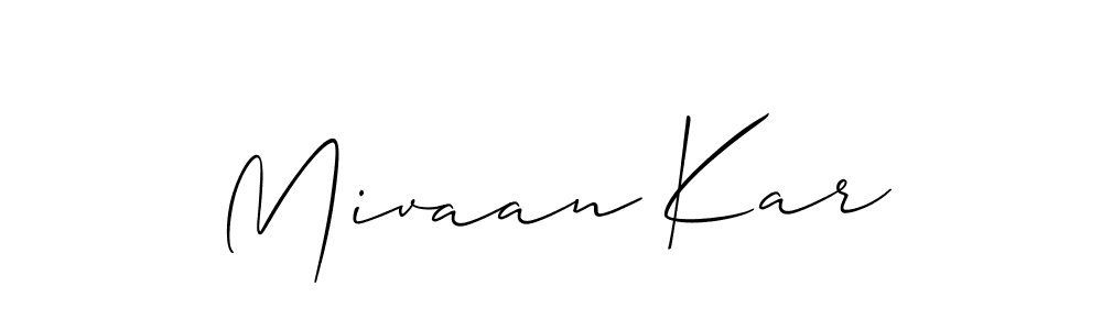 Check out images of Autograph of Mivaan Kar name. Actor Mivaan Kar Signature Style. Allison_Script is a professional sign style online. Mivaan Kar signature style 2 images and pictures png