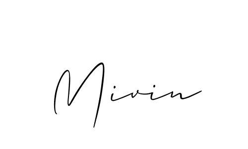 Also You can easily find your signature by using the search form. We will create Mivin name handwritten signature images for you free of cost using Allison_Script sign style. Mivin signature style 2 images and pictures png