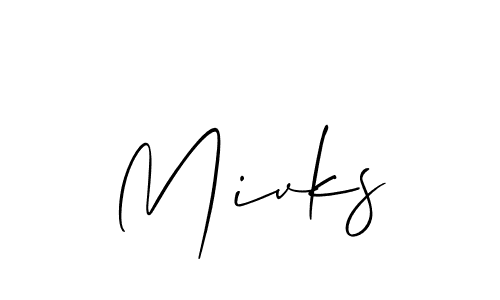 Make a beautiful signature design for name Mivks. Use this online signature maker to create a handwritten signature for free. Mivks signature style 2 images and pictures png