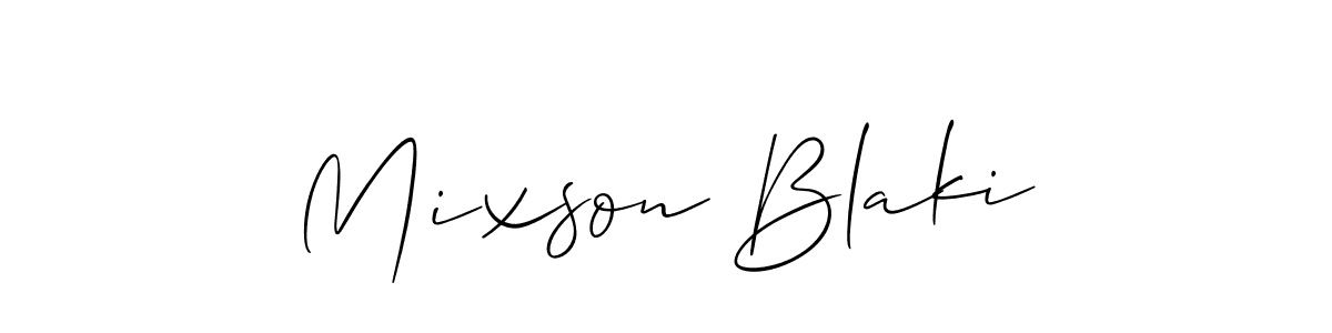 Use a signature maker to create a handwritten signature online. With this signature software, you can design (Allison_Script) your own signature for name Mixson Blaki. Mixson Blaki signature style 2 images and pictures png