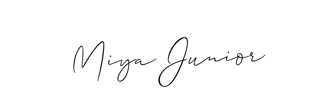 Also we have Miya Junior name is the best signature style. Create professional handwritten signature collection using Allison_Script autograph style. Miya Junior signature style 2 images and pictures png