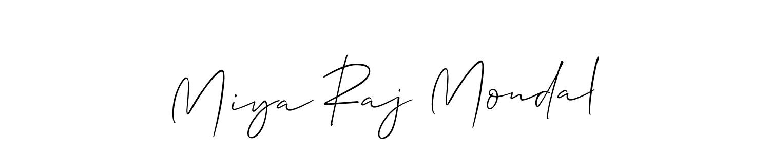 Create a beautiful signature design for name Miya Raj Mondal. With this signature (Allison_Script) fonts, you can make a handwritten signature for free. Miya Raj Mondal signature style 2 images and pictures png