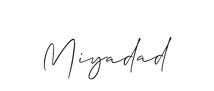Design your own signature with our free online signature maker. With this signature software, you can create a handwritten (Allison_Script) signature for name Miyadad. Miyadad signature style 2 images and pictures png