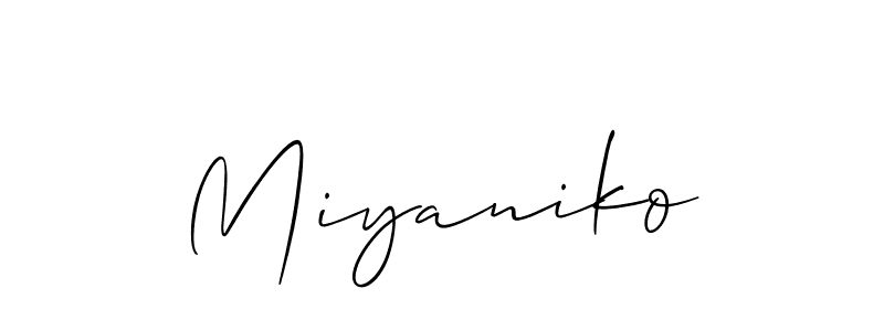 Also we have Miyaniko name is the best signature style. Create professional handwritten signature collection using Allison_Script autograph style. Miyaniko signature style 2 images and pictures png