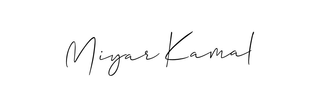 Allison_Script is a professional signature style that is perfect for those who want to add a touch of class to their signature. It is also a great choice for those who want to make their signature more unique. Get Miyar Kamal name to fancy signature for free. Miyar Kamal signature style 2 images and pictures png