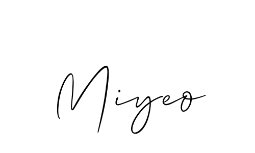 How to make Miyeo name signature. Use Allison_Script style for creating short signs online. This is the latest handwritten sign. Miyeo signature style 2 images and pictures png