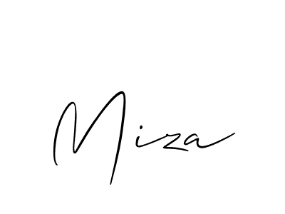 Use a signature maker to create a handwritten signature online. With this signature software, you can design (Allison_Script) your own signature for name Miza. Miza signature style 2 images and pictures png