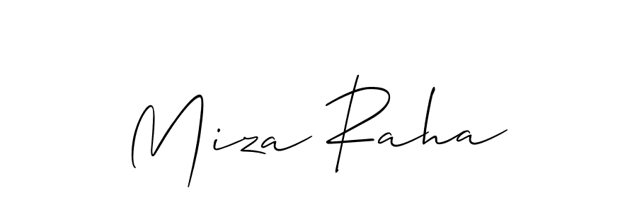 Design your own signature with our free online signature maker. With this signature software, you can create a handwritten (Allison_Script) signature for name Miza Raha. Miza Raha signature style 2 images and pictures png