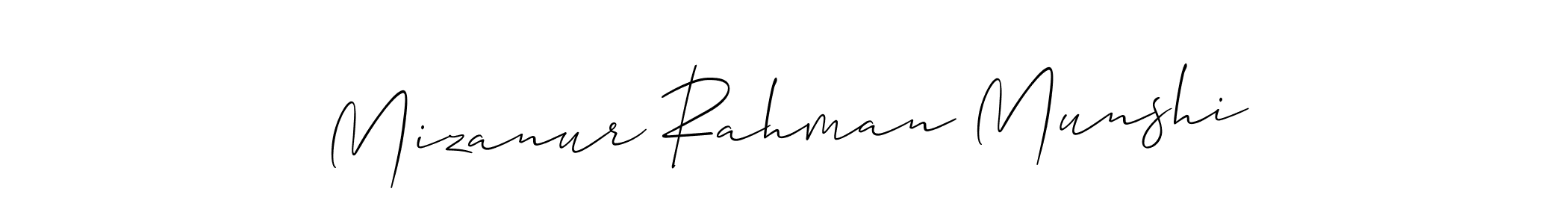 Use a signature maker to create a handwritten signature online. With this signature software, you can design (Allison_Script) your own signature for name Mizanur Rahman Munshi. Mizanur Rahman Munshi signature style 2 images and pictures png