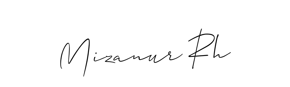 Use a signature maker to create a handwritten signature online. With this signature software, you can design (Allison_Script) your own signature for name Mizanur Rh. Mizanur Rh signature style 2 images and pictures png