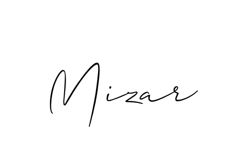 Make a beautiful signature design for name Mizar. With this signature (Allison_Script) style, you can create a handwritten signature for free. Mizar signature style 2 images and pictures png