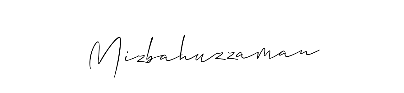 Also we have Mizbahuzzaman name is the best signature style. Create professional handwritten signature collection using Allison_Script autograph style. Mizbahuzzaman signature style 2 images and pictures png
