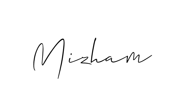 You should practise on your own different ways (Allison_Script) to write your name (Mizham) in signature. don't let someone else do it for you. Mizham signature style 2 images and pictures png