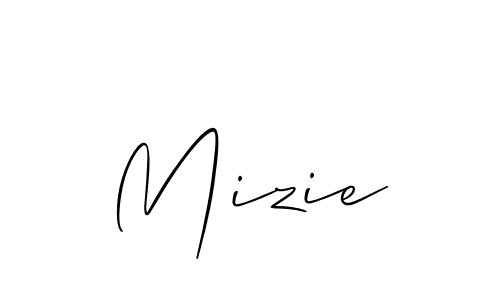 The best way (Allison_Script) to make a short signature is to pick only two or three words in your name. The name Mizie include a total of six letters. For converting this name. Mizie signature style 2 images and pictures png