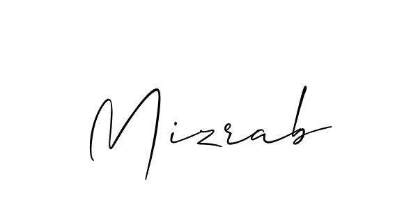 Best and Professional Signature Style for Mizrab. Allison_Script Best Signature Style Collection. Mizrab signature style 2 images and pictures png