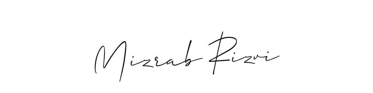 Make a short Mizrab Rizvi signature style. Manage your documents anywhere anytime using Allison_Script. Create and add eSignatures, submit forms, share and send files easily. Mizrab Rizvi signature style 2 images and pictures png