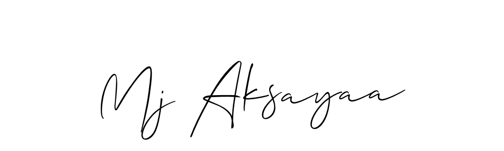 You can use this online signature creator to create a handwritten signature for the name Mj Aksayaa. This is the best online autograph maker. Mj Aksayaa signature style 2 images and pictures png