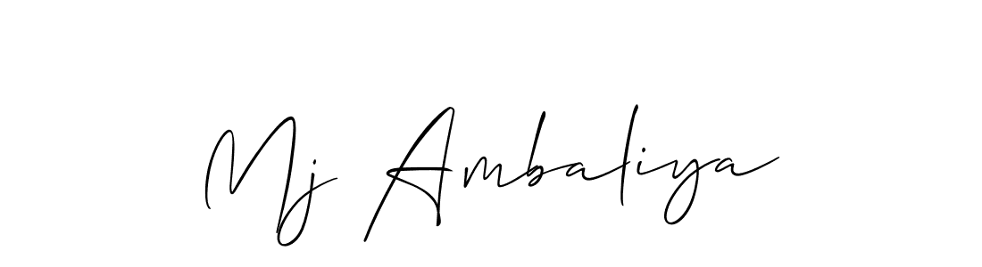 Mj Ambaliya stylish signature style. Best Handwritten Sign (Allison_Script) for my name. Handwritten Signature Collection Ideas for my name Mj Ambaliya. Mj Ambaliya signature style 2 images and pictures png