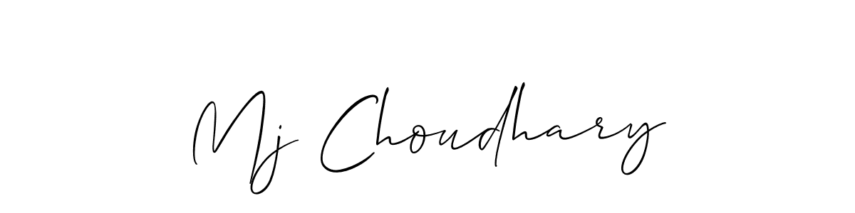 It looks lik you need a new signature style for name Mj Choudhary. Design unique handwritten (Allison_Script) signature with our free signature maker in just a few clicks. Mj Choudhary signature style 2 images and pictures png