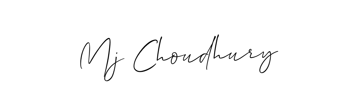 Create a beautiful signature design for name Mj Choudhury. With this signature (Allison_Script) fonts, you can make a handwritten signature for free. Mj Choudhury signature style 2 images and pictures png