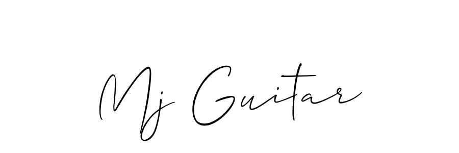 Design your own signature with our free online signature maker. With this signature software, you can create a handwritten (Allison_Script) signature for name Mj Guitar. Mj Guitar signature style 2 images and pictures png