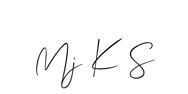 It looks lik you need a new signature style for name Mj K S. Design unique handwritten (Allison_Script) signature with our free signature maker in just a few clicks. Mj K S signature style 2 images and pictures png