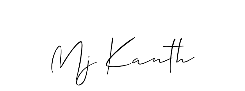 Best and Professional Signature Style for Mj Kanth. Allison_Script Best Signature Style Collection. Mj Kanth signature style 2 images and pictures png