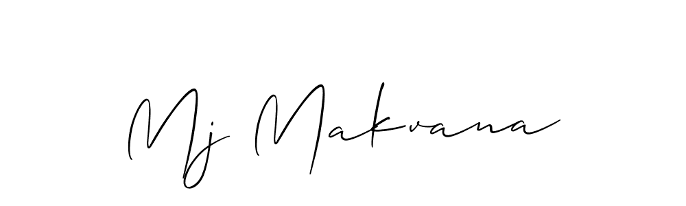 Use a signature maker to create a handwritten signature online. With this signature software, you can design (Allison_Script) your own signature for name Mj Makvana. Mj Makvana signature style 2 images and pictures png