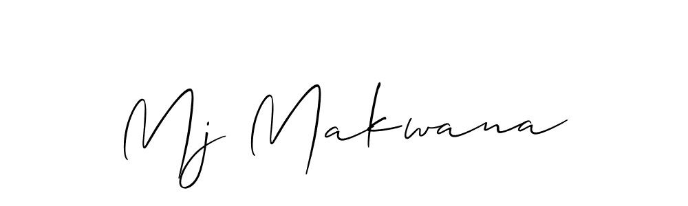 Design your own signature with our free online signature maker. With this signature software, you can create a handwritten (Allison_Script) signature for name Mj Makwana. Mj Makwana signature style 2 images and pictures png