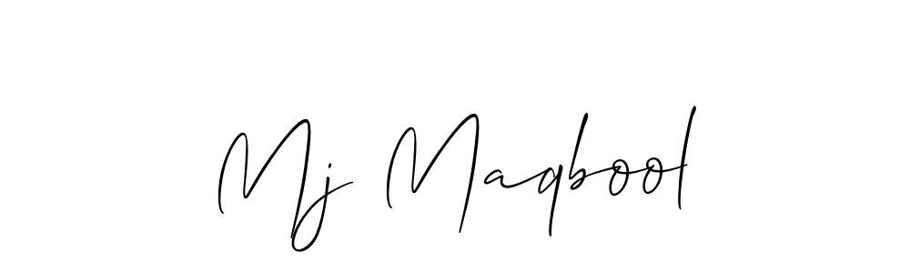 It looks lik you need a new signature style for name Mj Maqbool. Design unique handwritten (Allison_Script) signature with our free signature maker in just a few clicks. Mj Maqbool signature style 2 images and pictures png