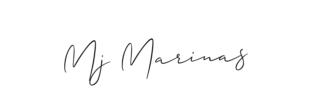 Create a beautiful signature design for name Mj Marinas. With this signature (Allison_Script) fonts, you can make a handwritten signature for free. Mj Marinas signature style 2 images and pictures png