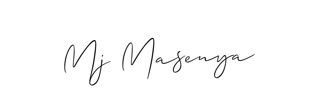 How to make Mj Masenya name signature. Use Allison_Script style for creating short signs online. This is the latest handwritten sign. Mj Masenya signature style 2 images and pictures png